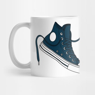 dark blue high tops Mug